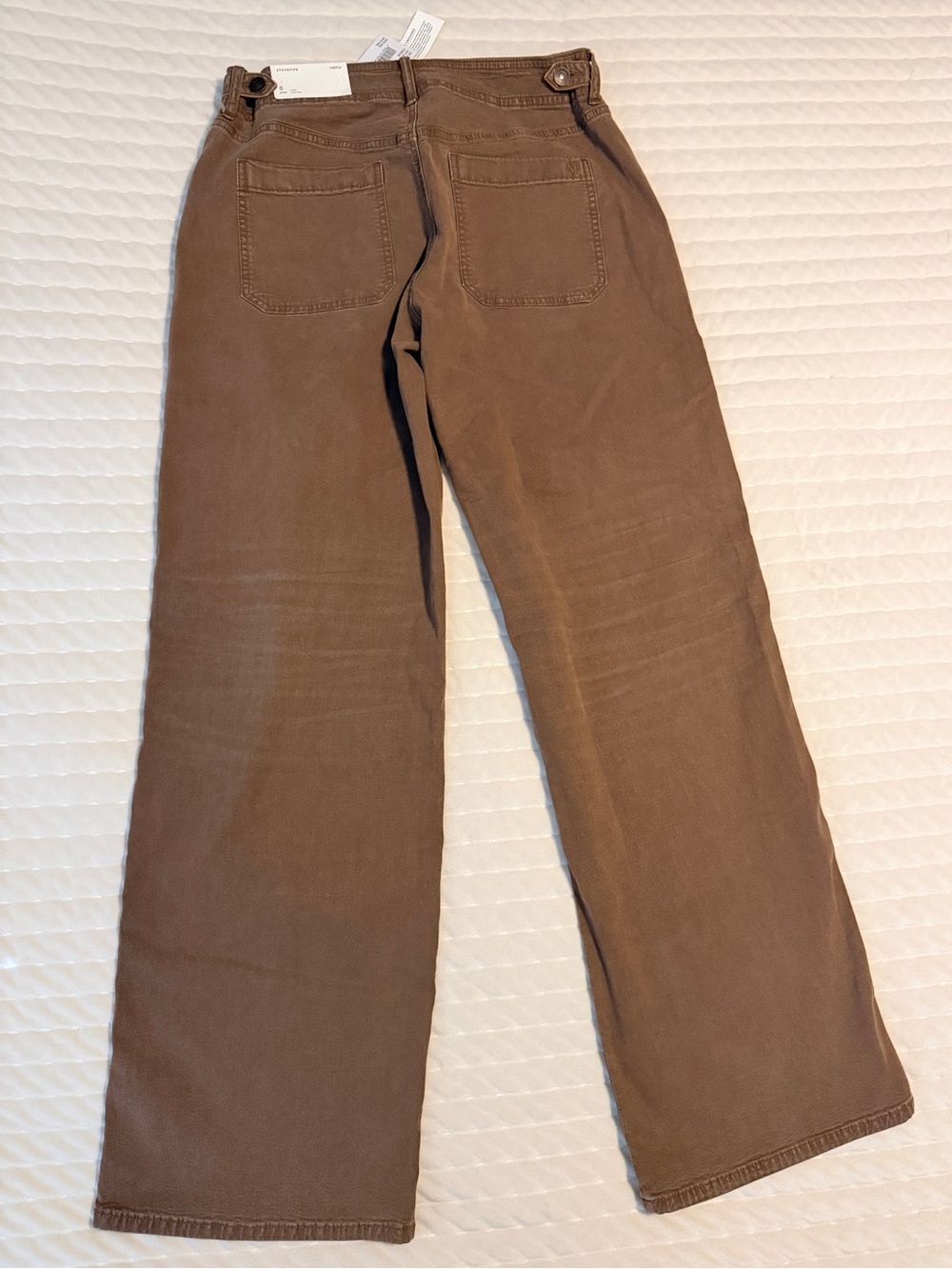 NWT AE Stretch High Waisted Utility Stovepipe Brown Jeans Pants 8L 29W - Picture 3 of 14